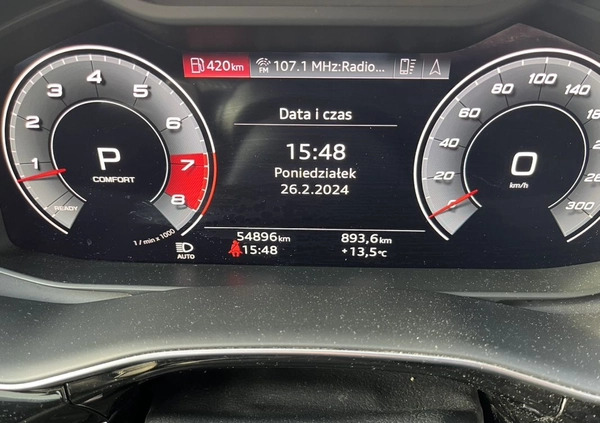 Audi SQ8 cena 399000 przebieg: 54000, rok produkcji 2021 z Pabianice małe 379